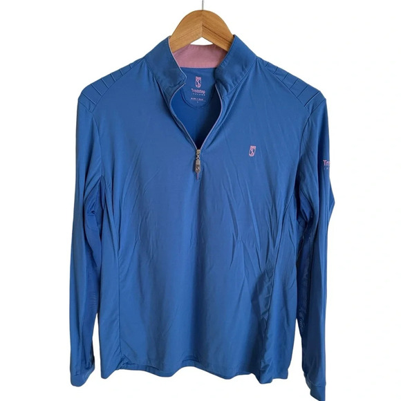 Tredstep Ireland womens Large Blue Sligo Long Sleeve Pro riding Shirt Equestrian - Picture 1 of 6